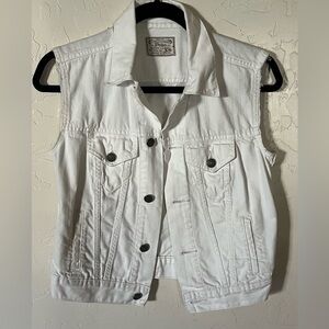Polo Ralph Lauren Women’s Vest White Denim SZ XS